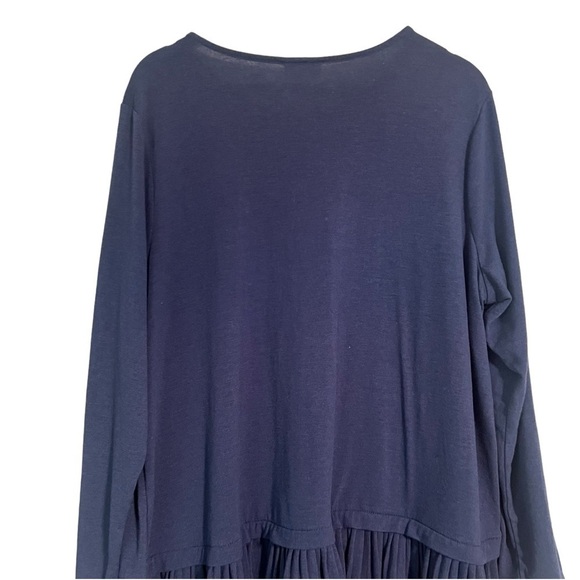 J Jill blue pleated tunic blouse  1x - Picture 8 of 8